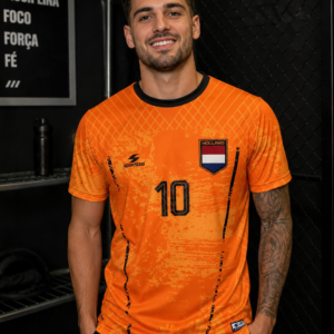 Camisa Holanda Laranja Memphis Nº10 Futebol Masculina Adulto – Modelo Lançamento