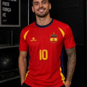 Camisa Espanha Yamal Nº10 Futebol Masculina Adulto – Modelo Lançamento