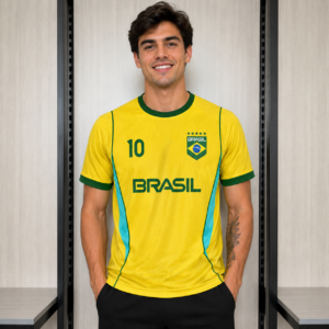 26/27 CAMISETA DO BRASIL AMARELO SUPER COPA DO MUNDO 2026.